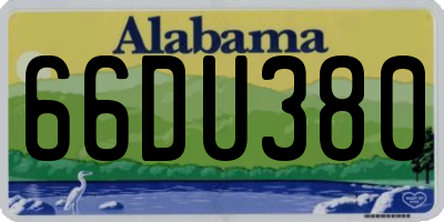 AL license plate 66DU380