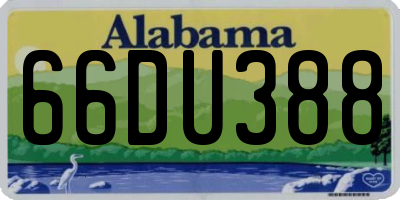 AL license plate 66DU388