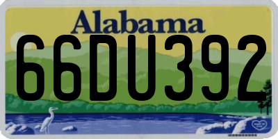 AL license plate 66DU392