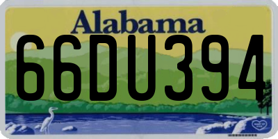 AL license plate 66DU394