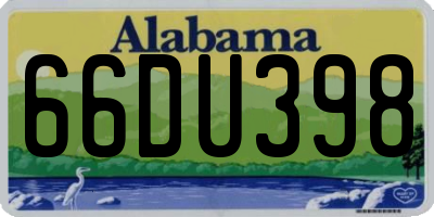 AL license plate 66DU398