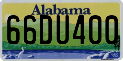 AL license plate 66DU400