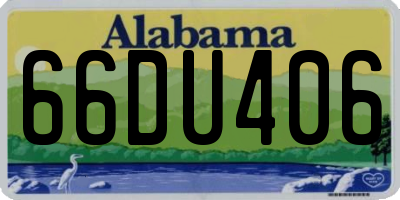 AL license plate 66DU406