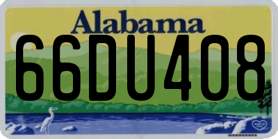 AL license plate 66DU408