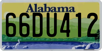 AL license plate 66DU412