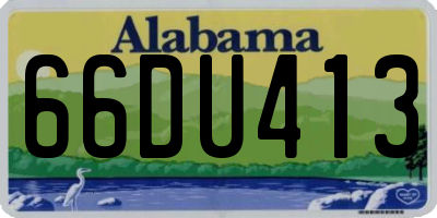 AL license plate 66DU413