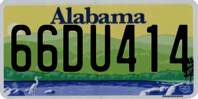 AL license plate 66DU414