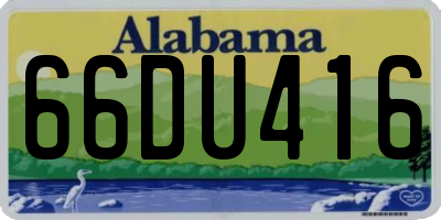 AL license plate 66DU416
