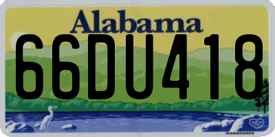 AL license plate 66DU418
