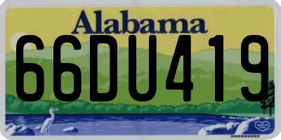 AL license plate 66DU419