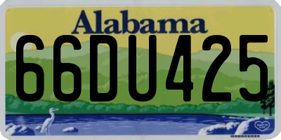 AL license plate 66DU425