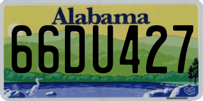 AL license plate 66DU427