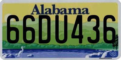 AL license plate 66DU436