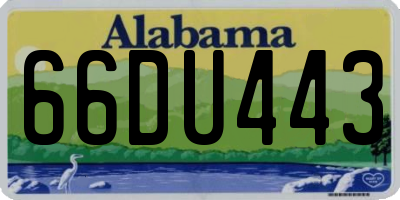 AL license plate 66DU443