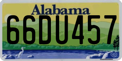 AL license plate 66DU457