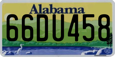 AL license plate 66DU458