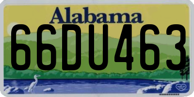 AL license plate 66DU463