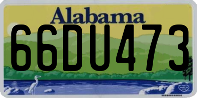AL license plate 66DU473