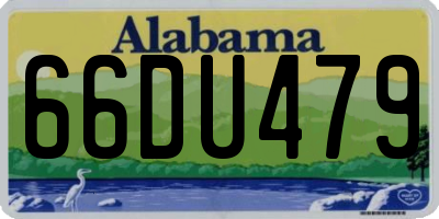 AL license plate 66DU479