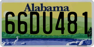 AL license plate 66DU481