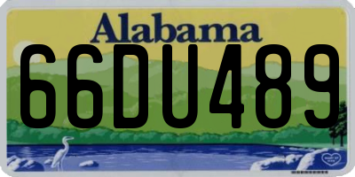 AL license plate 66DU489