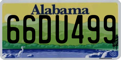 AL license plate 66DU499