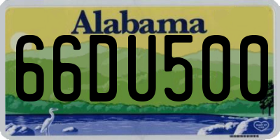 AL license plate 66DU500