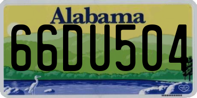 AL license plate 66DU504