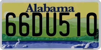 AL license plate 66DU510