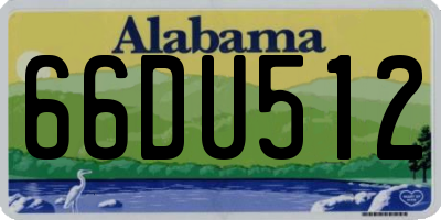 AL license plate 66DU512