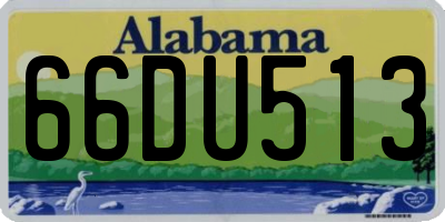 AL license plate 66DU513