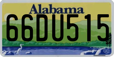 AL license plate 66DU515