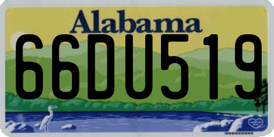 AL license plate 66DU519
