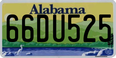 AL license plate 66DU525