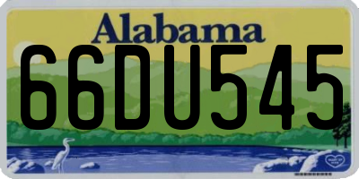 AL license plate 66DU545
