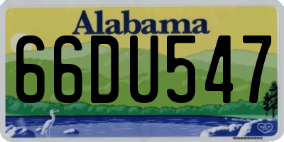 AL license plate 66DU547