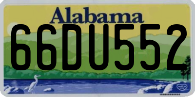 AL license plate 66DU552