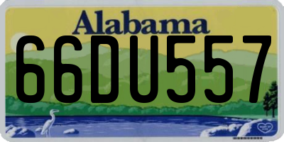 AL license plate 66DU557