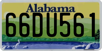 AL license plate 66DU561