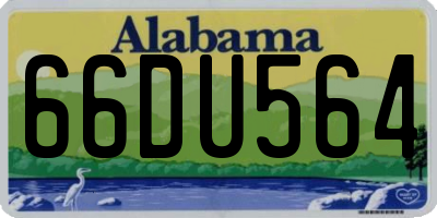 AL license plate 66DU564