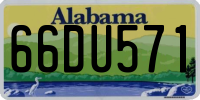 AL license plate 66DU571