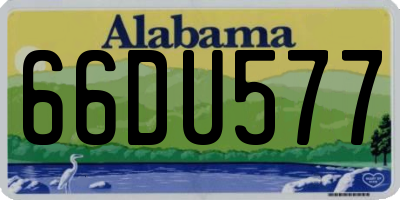 AL license plate 66DU577