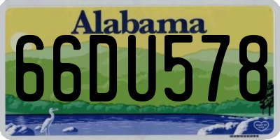 AL license plate 66DU578