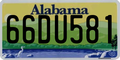 AL license plate 66DU581