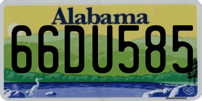 AL license plate 66DU585