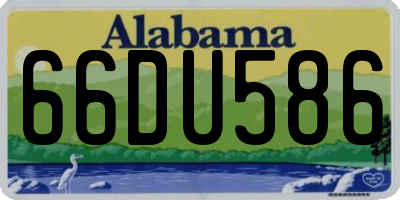 AL license plate 66DU586