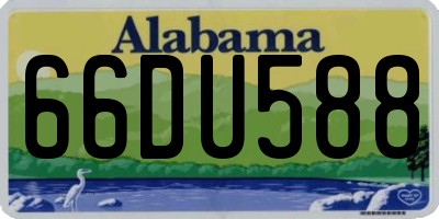 AL license plate 66DU588