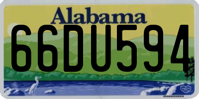 AL license plate 66DU594