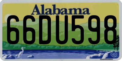 AL license plate 66DU598