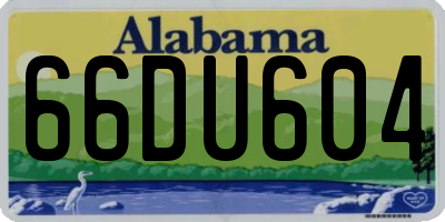 AL license plate 66DU604